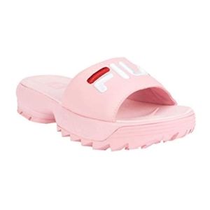 Fila Disruptor Bold Slides Pink Red White 8